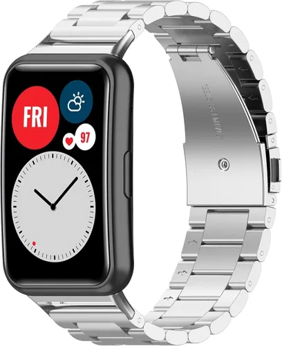 Miniatura 9 de Correa de repuesto para Huawei Watch Fit Band, de acero inoxidable, compatible con Huawei Watch Fit Smart Watch Paquete de 4