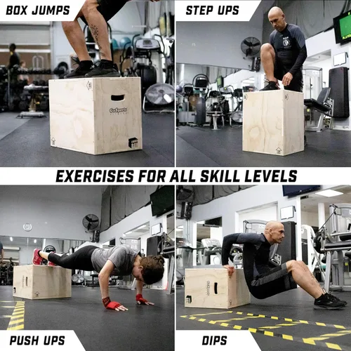 Miniatura 3 de GoSports Fitness Caja de salto pliométrica 3 en 1 - Pequeña, estándar o XL - Caja de lanzamiento para ejercicios de todos los niveles de habilidad