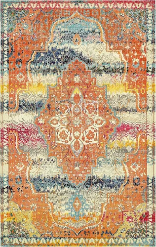 Miniatura 27 de Unique Loom Vita Collection - Alfombra vintage tribal sudoccidental sobreteñida (2 pies x 6 pies 7 pulgadas, para pasillo, turquesa/amarillo)