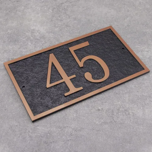 Miniatura 2 de Placa de dirección hecha a mano – Placa de pared con número de casa (11 x 6.3 pulgadas), letrero de casa personalizado para casa, apartamento