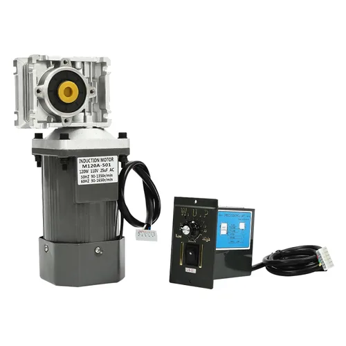 Miniatura 24 de 15W 10K AC110V 125 RPM Motor reductor de engranajes variable ajustable con controlador de velocidad para la industria