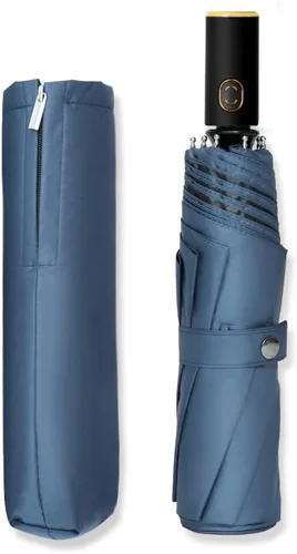 Miniatura 94 de Cuby Paraguas UV compacto plegable paraguas ligero portátil manual paraguas de viaje para resistente a la lluvia y 99% de protección UV con Negro