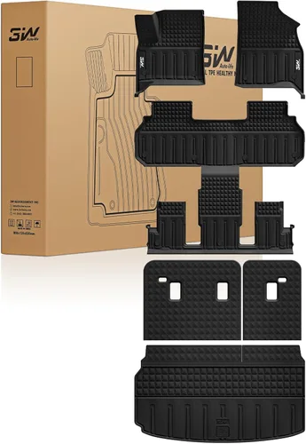 Miniatura 12 de 3W Alfombrillas de piso para Chevy Equinox 2018-2023 2024/Alfombrillas de piso GMC Terrain, TPE para todo clima con ajuste personalizado