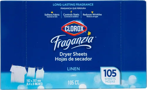 Miniatura 19 de Clorox Fraganzia - Hojas de secadora suavizantes de tela, reductoras de arrugas y antiestáticas, para ropa con gran olor, suaviza telas, aroma Océano