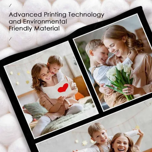 Miniatura 6 de Manta personalizada con fotos, manta personalizada con retrato familiar para padres, niños, perros y familia, manta personalizada para un día
