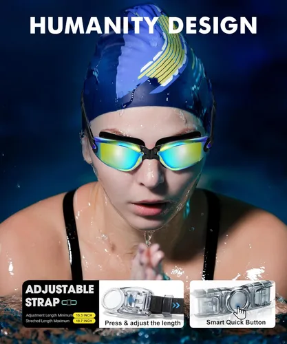 Miniatura 2 de NSSIW Swim Goggles,Anti-Fog Swimming Goggles, 3 Pack Goggles Swimming Adult Men Women Youth