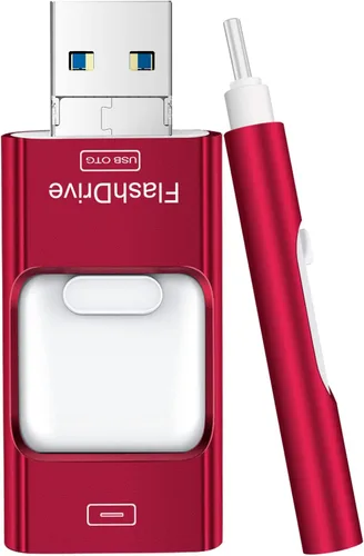Miniatura 12 de Thumb Drive para iPhone 128 GB, 4 en 1 USB tipo C, memoria USB tipo C, almacenamiento externo Falsh Drive para iPhone, iPad, computadora Android