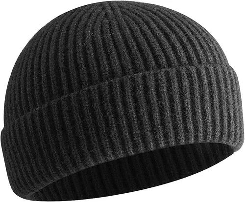 Miniatura 23 de vidsel Gorro Corto de Pescador para Hombres y Mujeres, Gorro de Lana Tejida con Puño Estilo Moderno de Arrastrero, Gorros Cálidos de Invierno