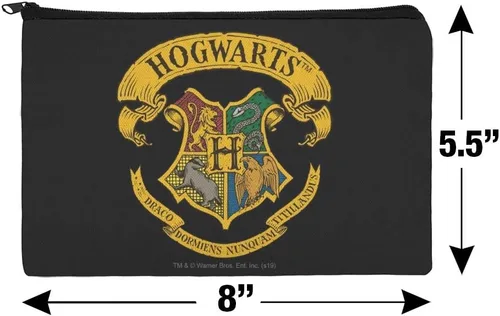 Miniatura 4 de GRAPHICS & MORE Harry Potter Ilustrated Hogwart's Crest - Bolsa organizadora para cosméticos, Blanco