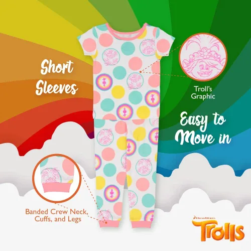 Miniatura 5 de DreamWorks Conjunto de pijama de algodón de 4 piezas para niña