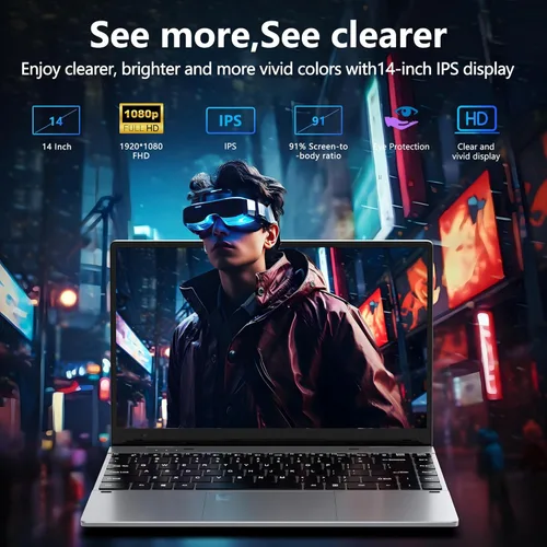 Miniatura 3 de FUNYET Touchscreen Laptop Computer 2026, 14 Inch 2 in 1 Gaming Lap Top Windows 11 Pro, 16GB RAM 1TB SSD, Intel N100 Processor, Office 365