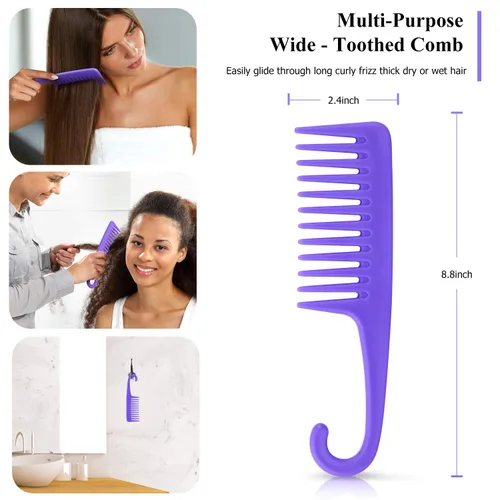Miniatura 6 de Cepillo Desenredante para Cabello, cepillo desenredante para adultos y niños, juego de peines para cabello rizado, ondulado y ensortijado