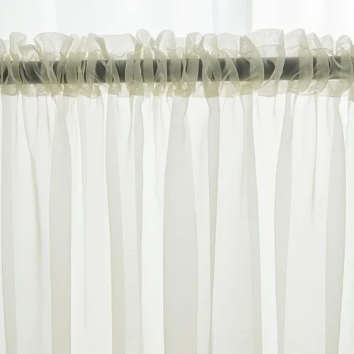 Miniatura 4 de Cortinas semitransparentes para ventanas de 50 pulgadas de largo, 52 pulgadas de ancho, juego de 2 paneles de cortinas traslúcidas, bolsillo