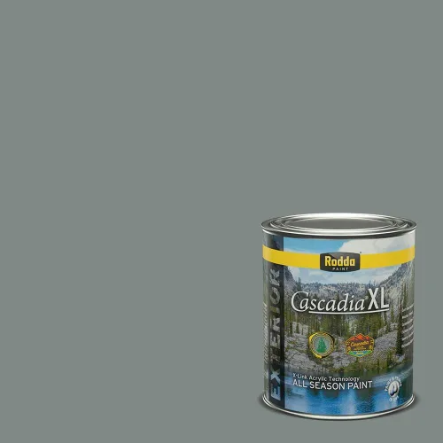 Miniatura 50 de Rodda Paint CASCADIA XL Pintura e imprimación satinada para exteriores en uno, cuarto de galón, Metropolis Mood