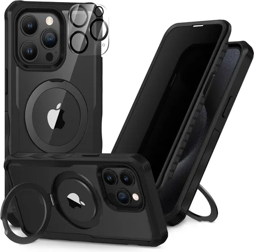 Miniatura 27 de CENHUFO Funda de privacidad para iPhone 11 Pro, funda de cuerpo completo con protector de pantalla de privacidad de vidrio templado 9H integrado