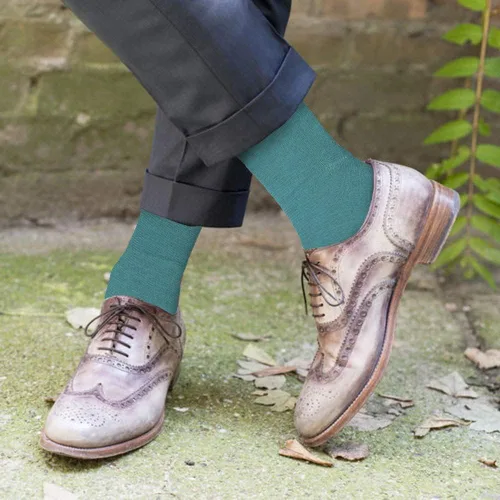 Miniatura 6 de Solid Color Casual Dress Socks for Men - Colorful & Comfortable Crew Socks
