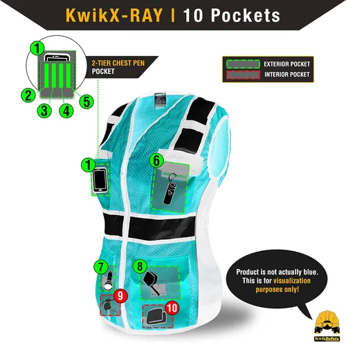 Miniatura 6 de KwikSafety - Charlotte, NC - RoadBOSS Economy & Premium Safety Vest for Women [SNUG-FIT] Class 2 ANSI Tested OSHA