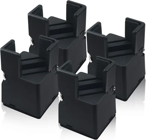 Miniatura 8 de 4 elevadores de muebles ajustables con abrazadera de tornillo, elevadores de escritorio resistentes para patas de escritorio, elevadores de cama