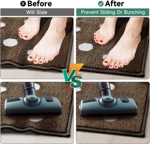 Miniatura 5 de BALEINE Almohadilla antideslizante para alfombra con agarre para suelos de madera dura, alfombrilla antideslizante extra gruesa debajo