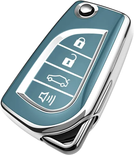 Miniatura 18 de Tukellen - Funda para llavero Toyota, carcasa de TPU suave especial compatible con RAV4 LE 2019-2025, Corolla SE/LE, Camry SE/LE 2018-2024, llavero