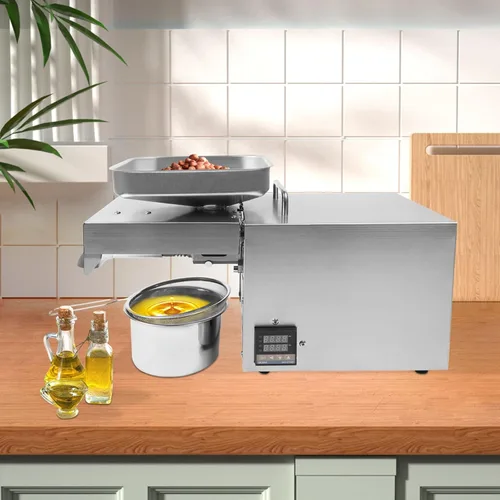 Miniatura 2 de Máquina automática de prensa de aceite de 1500 W Control de temperatura de acero inoxidable Prensadora de aceite Extractor de aceite alto Expulsor