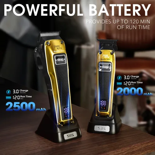 Miniatura 5 de DSP Cortadora de pelo para hombres profesionales, motor BLDC y cuchilla desmontable recubierta DLC, juego de recortadora de pelo inalámbrica