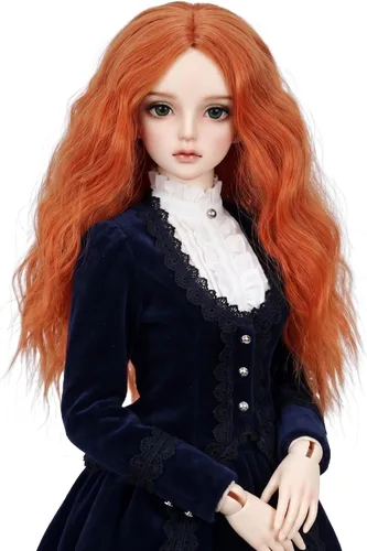 Miniatura 20 de Peluca larga recta de 8-9 pulgadas 1/3 BJD MSD DOD Pullip Dollfie peluca centro de separación DIY fabricación accesorios para el cabello