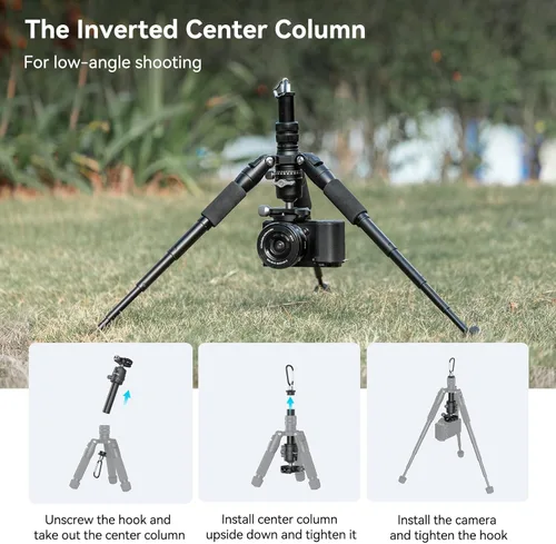 Miniatura 7 de SmallRig VT-20 Mini Trípode de Aluminio, Trípode de Escritorio de 20" con Cabeza de Bola de 360°, Trípodes de Escritorio Compactos para Cámara DSLR