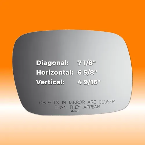 Miniatura 4 de Burco Espejo retrovisor convexo 3604 para pasajero, reemplazo de ajuste caído, compatible con Jeep Cherokee 1997-2001, bordes lisos para mayor