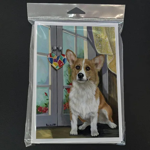 Miniatura 204 de Caroline's Treasures PPP3013GCA7P - Tarjetas de felicitación y sobres para mascotas de Basset Hound Teacher, paquete de 8 tarjetas en blanco