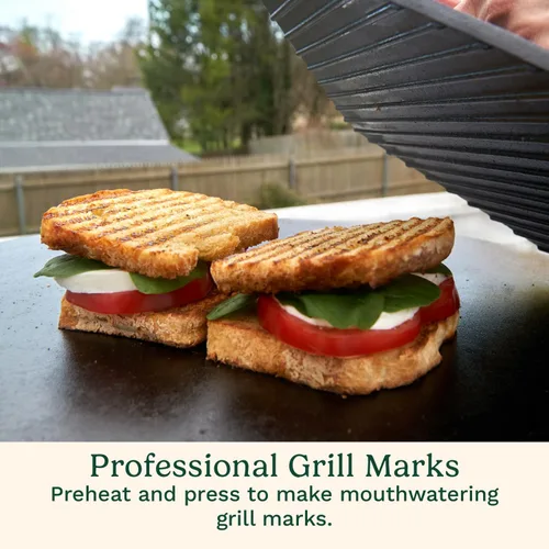 Miniatura 5 de Cuisinart Prensa de Parrilla XL de Hierro Fundido, 10" x 10" Prensa de Servicio Pesado Antiadherente para Hamburguesas Smash y Bistec con Mango
