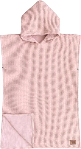 Miniatura 11 de Jade&Kai Toalla con capucha para bebés y niños pequeños, se ajusta a un poncho, gofre de algodón orgánico, ligera y absorbente, para baño, playa