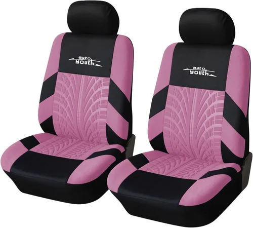 Miniatura 10 de AUTOYOUTH - Juego completo de fundas para asientos de auto, fundas para asientos delanteros y asiento trasero dividido para mujer, juego de Azul