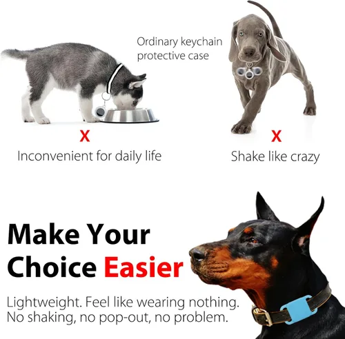 Miniatura 5 de Soporte de silicona para collar de perro para Tile Mate 2020 y 2018, paquete de 2 fundas protectoras para mascotas, perros y gatos