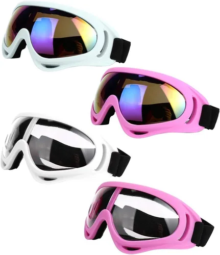 Miniatura 14 de LJDJ Gafas de esquí, paquete de 4 – Gafas de snowboard para motocicleta, gafas tácticas de combate militar