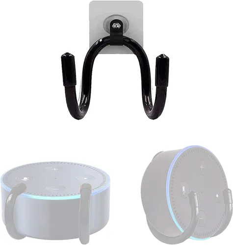 1 paquete de soporte de montaje en pared soporte soporte clip – tamaño ajustable – ideal para Echo Dot (1ª generación) Echo Dot (2ª generación) –