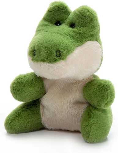 The Petting Zoo Peluche de cocodrilo, regalos para niños, animales de vida silvestre Nuggetz, juguete de peluche de cocodrilo verde de 6 pulgadas