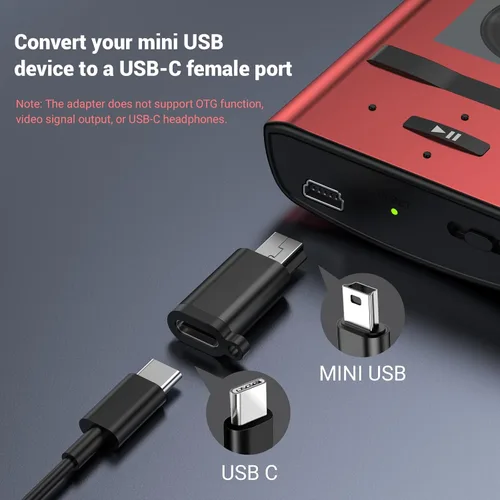 Miniatura 2 de Paquete de 2 mini adaptadores USB y 3 adaptadores micro USB, conector compatible con carga y sincronización de datos para receptor GPS/cámara