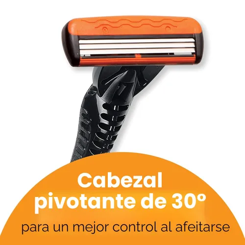 Miniatura 6 de Maquinilla de afeitar recargable BIC Comfort 3 de tres hojas para hombre, maquinilla de afeitar para piel sensible para un afeitado cómodo, 1 mango