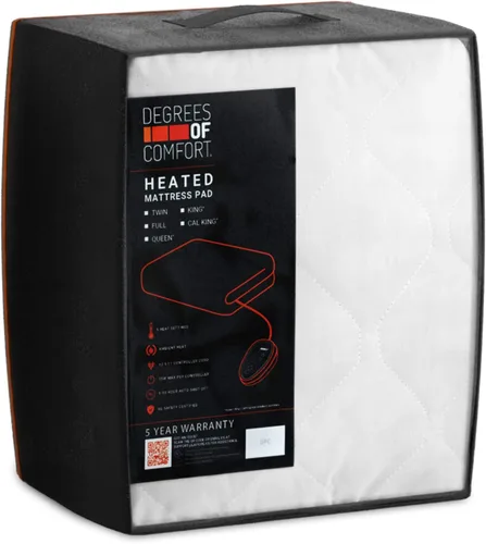 Miniatura 7 de Degrees of Comfort - Almohadilla térmica para colchón de tamaño completo Calentador de cama eléctrico con zonas de calentamiento y apagado