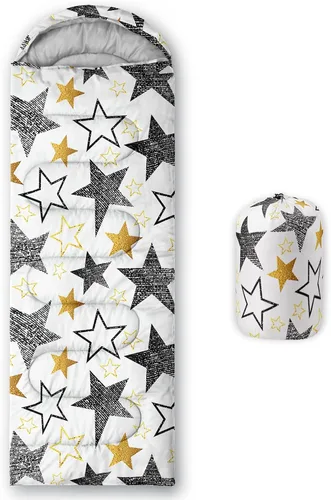 Miniatura 10 de QOOMO Saco de dormir para camping, 3 estaciones, clima cálido y fresco, ligero, saco de dormir impermeable para adultos y niños, viajes y al aire
