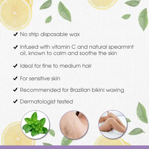 Miniatura 4 de Satin Smooth Cera Dura de Película Fina Citrus Mojito - Cera para Depilación, Depilación Sin Tiras para Piel Sensible, Ideal para Cabello Fino a