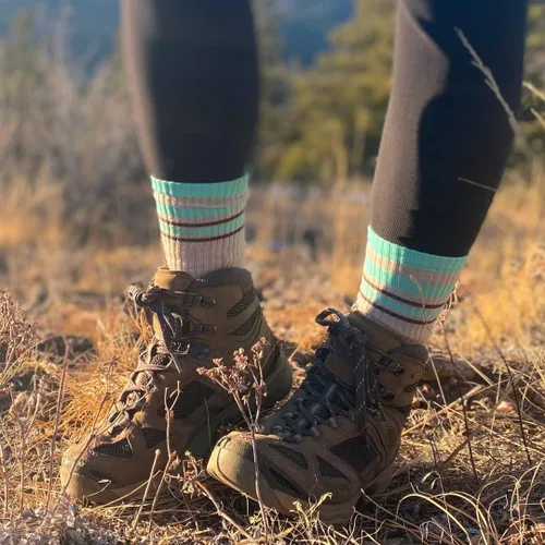 Miniatura 6 de TCK Calcetines de lana merino para hombres y mujeres para senderismo, caza, ciclismo de montaña, longitud de la tripulación para botas