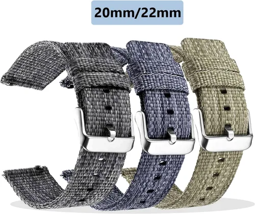 Miniatura 3 de TEYSHA Correa de reloj de 0.787 in para Samsung Galaxy Watch4 Classic 46 1.654 in reloj inteligente de nailon deportivo 4 44 1.575 in correa correa