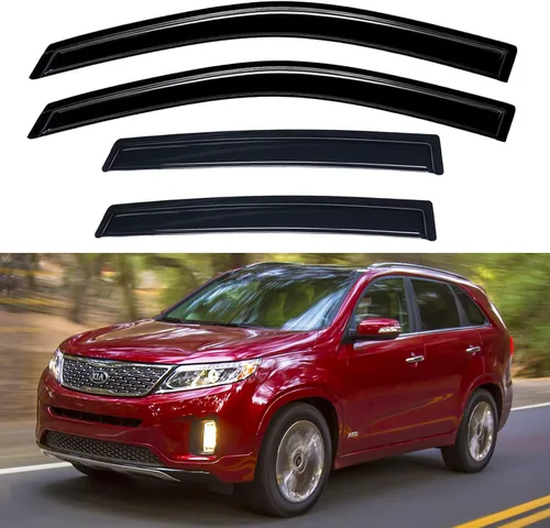 Miniatura 17 de YQAUTEC Viseras de Ventana Protectores de Lluvia para Honda Civic 2022 2023 2024 2025 2026, Deflectores de Viento de Ventilación de Ventana Fuera