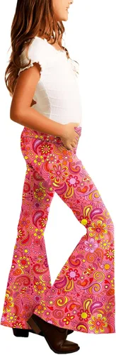 Miniatura 4 de Deerose Pantalones de cintura alta con estampado floral para niñas de 5 a 14 años