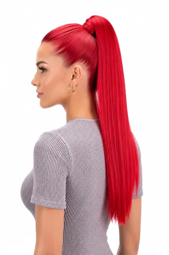 Miniatura 13 de CAISHA Extensiones de clip de cola de caballo de 20 pulgadas con pinza de mariposa recta rubio mezcla H55