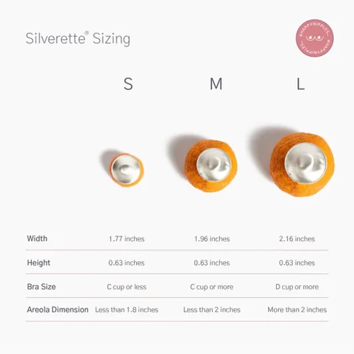 Miniatura 4 de Silverette® The Original Silver Nursing Cups, Nipple Covers for Breastfeeding Essentials, Pure 925 Silver Nipple Shields