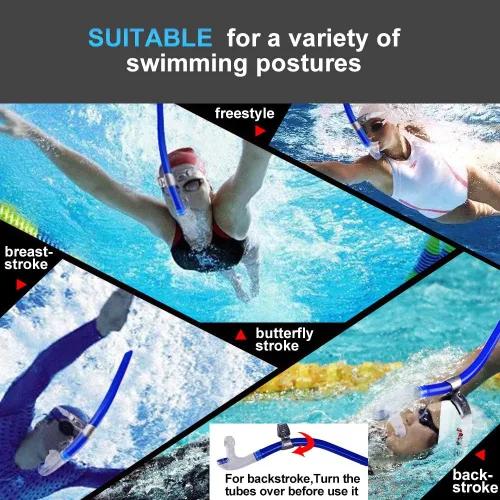 Miniatura 7 de Esnórquel de natación para natación de brazadas, equipo de esnórquel para nadadores adultos para entrenamiento de esnórquel en piscina y aguas C-2ª