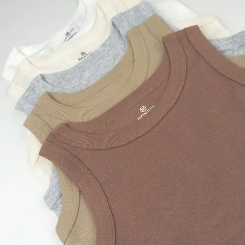 Miniatura 48 de HonestBaby Camisetas musculares sin mangas 100% algodón orgánico para bebés y niños pequeños, niñas